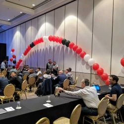 <p style="text-align:center">the cost is $102 for this 34 balloon arch of about 40 feet</p> 17" single balloon arch